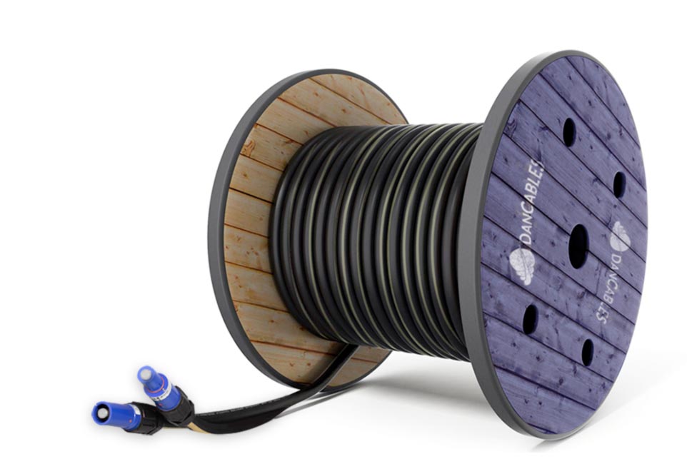 Aluminium Cables. Cable Drum for Alukaflex Connect electrical power leads.