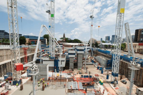 Construction site where DanCables Stackbox is suitable as a power distribution box