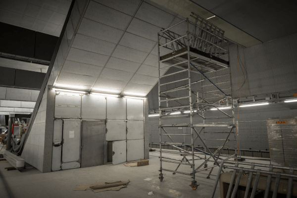 Construction site - a metro station. Perfect for DanCables Chain Fixture LED Worklight-30W