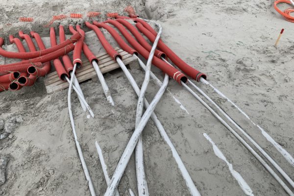 Port of Skagen - aluminum installation cables in the ground