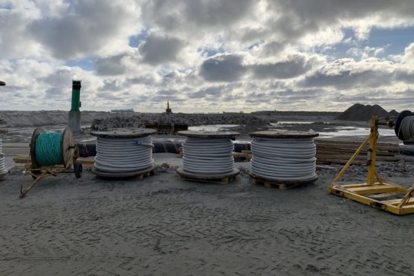 Port of Skagen - drums of installation cables