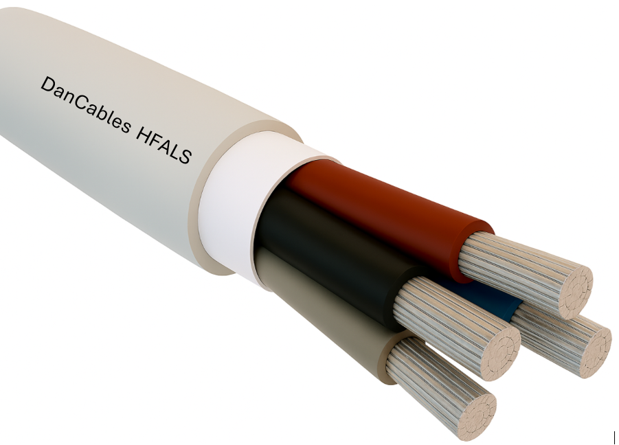 HFALS aluminum class 2 4 core cable